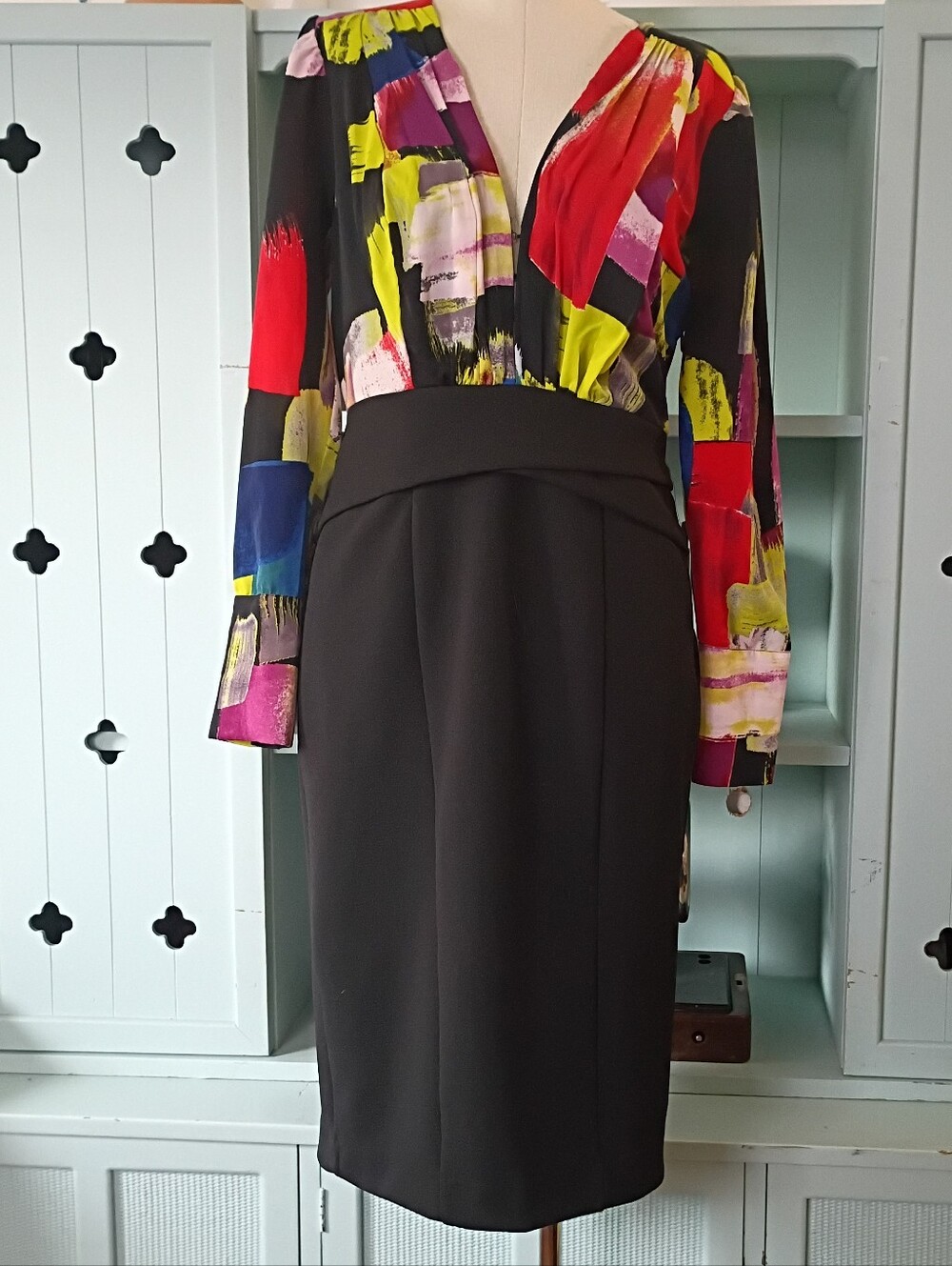 Boss Babe Abstract Color Block Dress